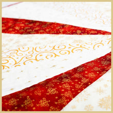 Load image into Gallery viewer, Crimson &amp; Gold Splendour Handcrafted Tree Skirt
