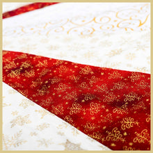 Load image into Gallery viewer, Crimson &amp; Gold Splendour Handcrafted Tree Skirt