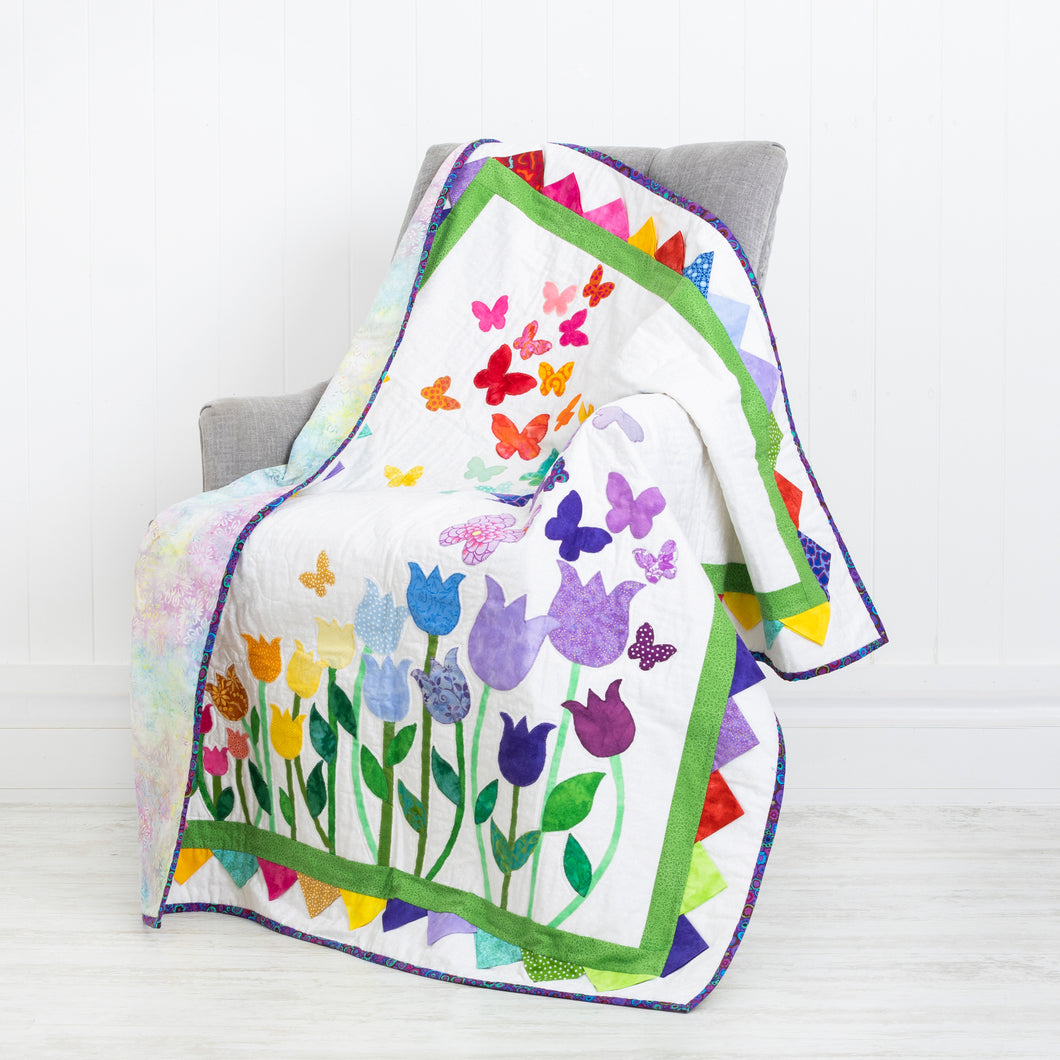 Quilt Tulips and Butterflies.