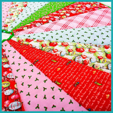 Load image into Gallery viewer, Candy Cane Whirl Handcrafted Tree Skirt